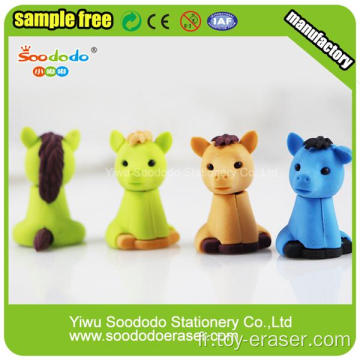 Cheap Customized School Promotionnel TPR Unicorn Horse eraser